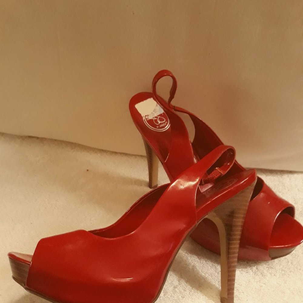 Jessica - Platform Patent Leather Red Heels - Ready for Valentines Day